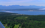 Aerial view over Eaglemount