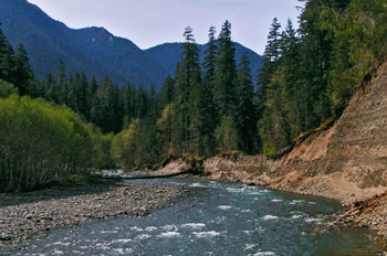 Dosewallips Road washout near Brinnon, Washington