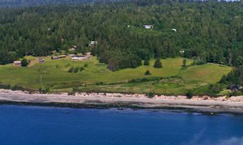 Marrowstone Island shoreline in Jefferson County, on Washington's Olympic Peninsula